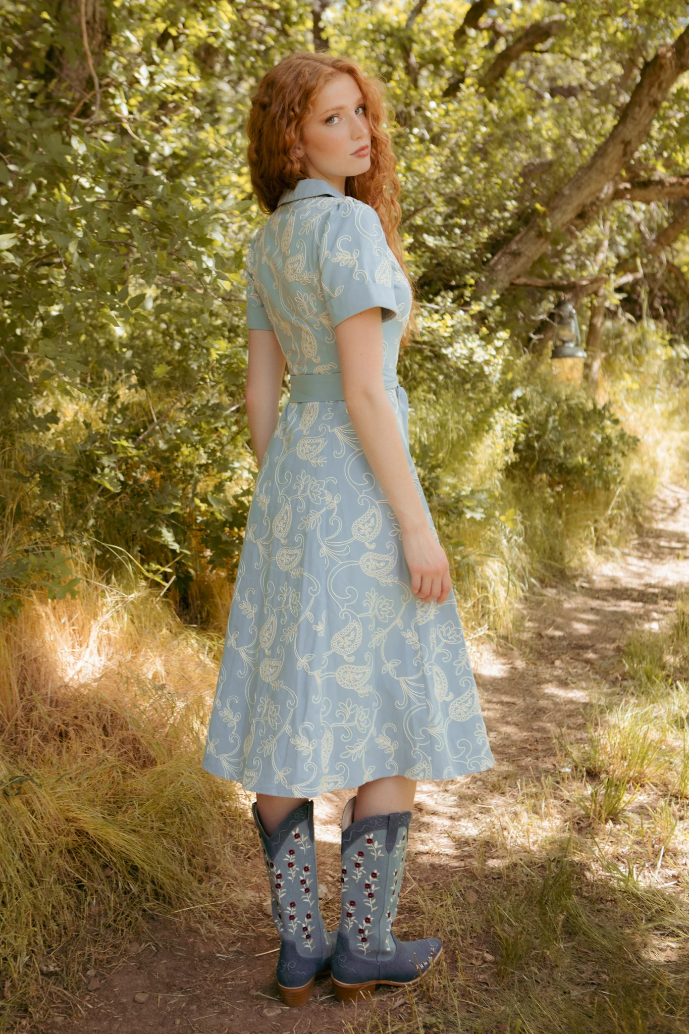 Bennett Dress in Cream Embroidery - Image 5