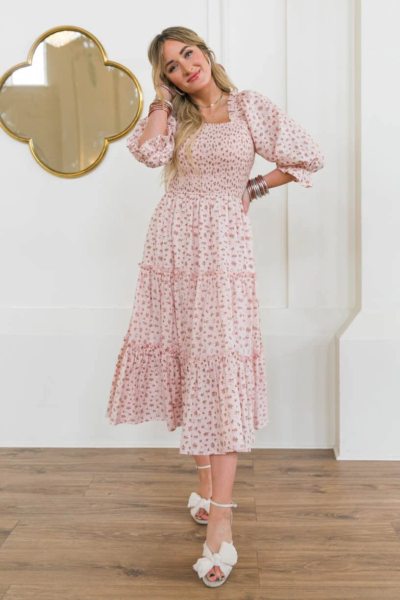 Madeline Dress In Pink - Image 4
