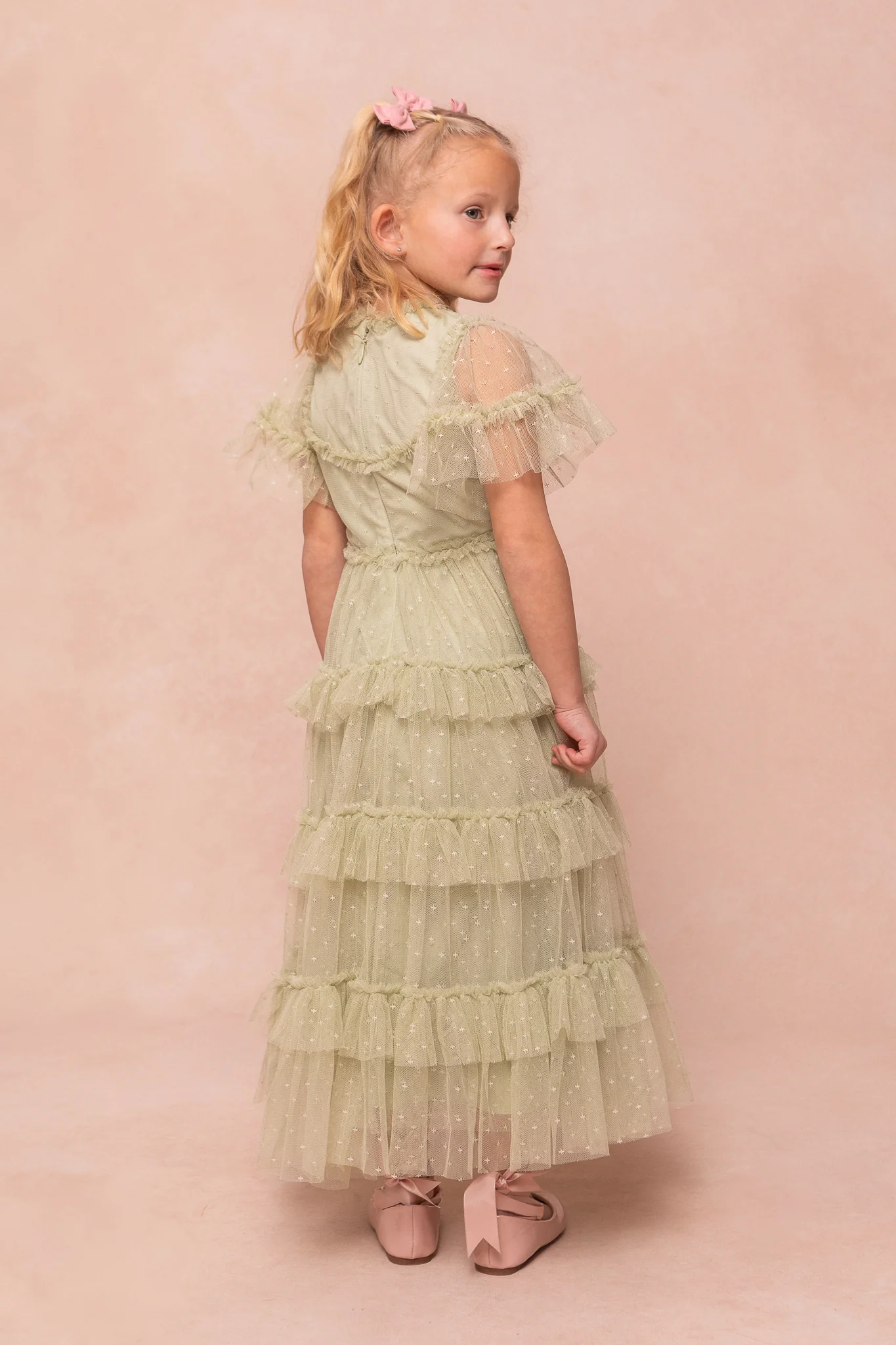 Mini Whimsical Maxi Dress in Sage - Image 3