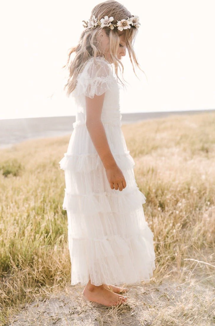 Mini Whimsical Maxi Dress in White - Image 4