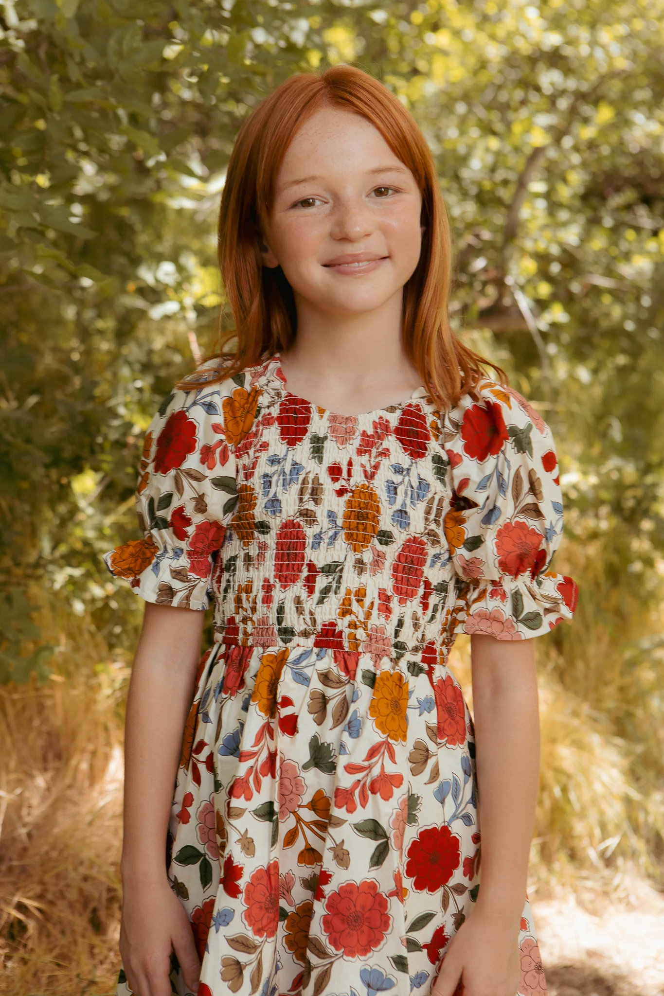 Mini Teagan Dress in Sepia Flower - Image 3