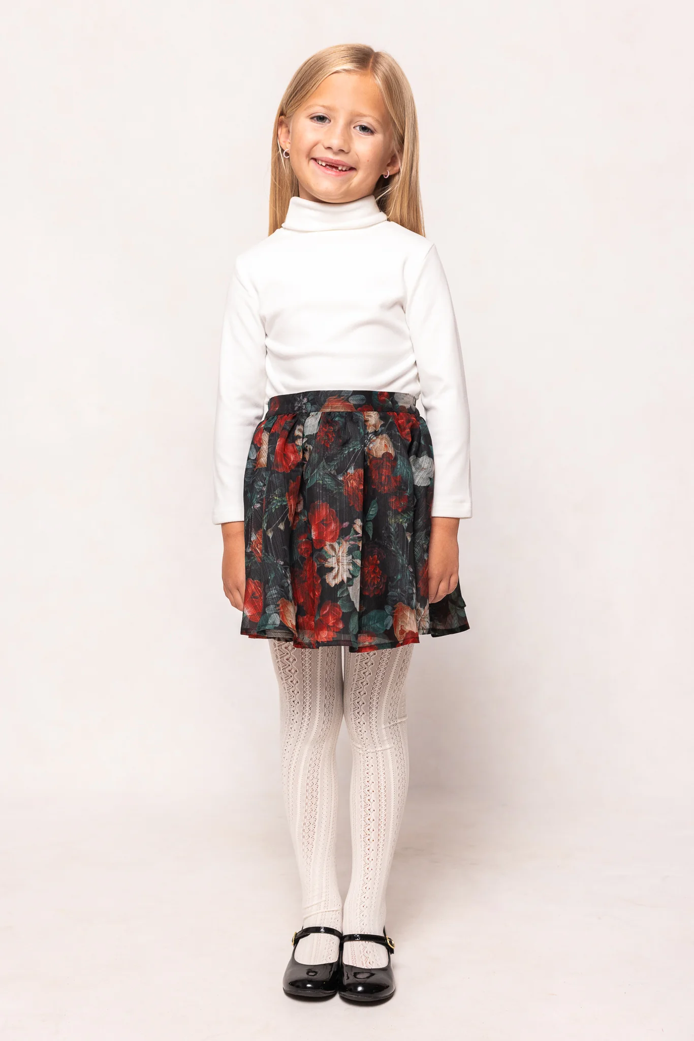 Mini Vanessa Skirt in Midnight Roses - Image 3