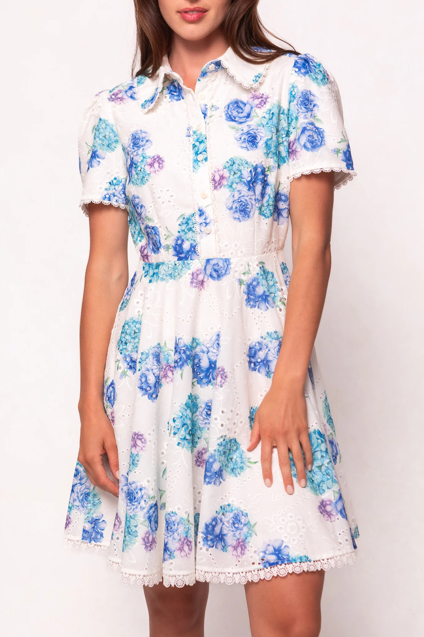 Penny Dress in Blue Floral - Image 8